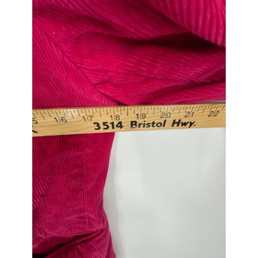Kathy Davis Womens Blazer 8 Corduroy Pink Vintage Single Button Puff Shoulder